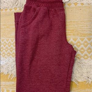 Burgundy joggers